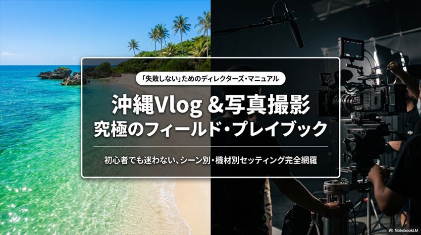 沖縄旅行Vlog＆写真撮影コンプリートガイド・機材別設定マニュアルSONY ZV-E10 / Nikon D5600 / GoPro HERO /10 iPhone 14 / ZOOM H1 essential